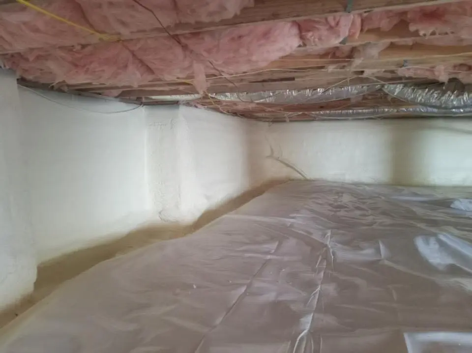 Crawl space encapsulation with closed-cell spray foam for Attic Insulation in Manor